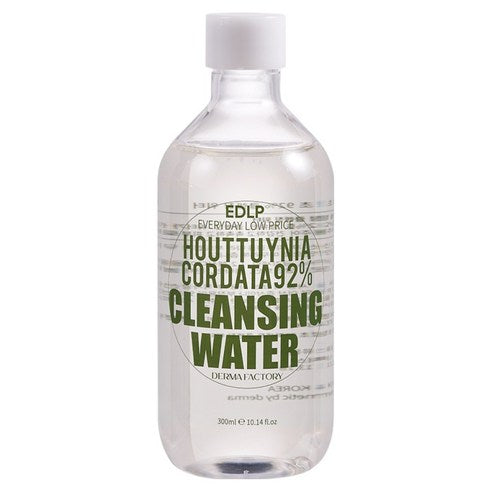 Deoma Pack Tori EDLP Eoseongcho 92% Yaksanseong No Wash Miselra Cleansing Woteo , 1 Pack , 300 ml (더마팩토리 EDLP 어성초 92% 약산성 노워시 미셀라 클렌징 워터, 1개, 300ml)