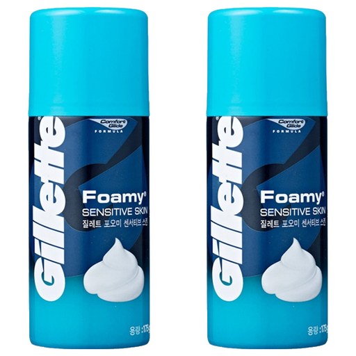 Gillette Packets Omi Senseotibeu Toner Swebing Foam , 175 g, 2 Pack (오미 센서티브 쉐빙)