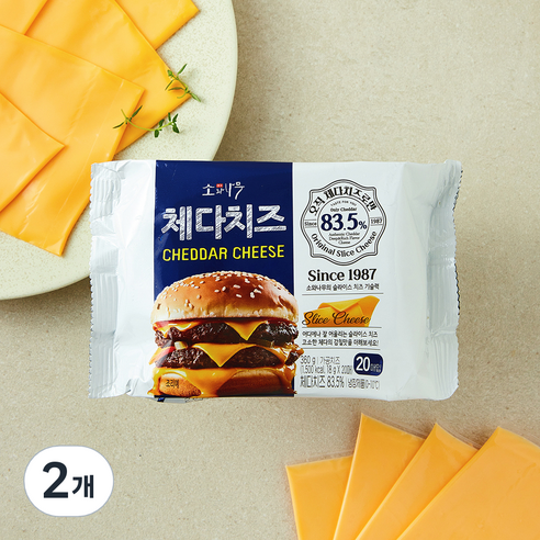 Sonamu Ojik Chedaman Dongwon Seul Rice Cheese (소와나무 오직 체다로만 동원 슬라이스치즈)