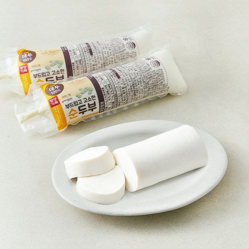 GuamPick Soft and Nutty Soft Tofu , 350 g, 2 Pack (곰곰 부드럽고 고소한 순두부, 350g, 2개)