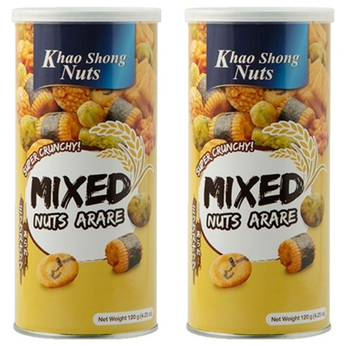 Kaosyong Mikseuneot Arare , 120 g, 2 Pack (카오숑 믹스넛 아라레, 120g, 2개)