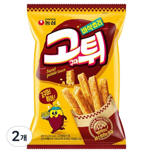 Nongshim Basakchyuri Gotwi Snack , 90 g, 2 Pack (바삭츄리 고튀)
