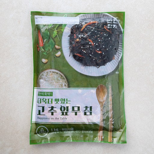 Banchandanji Gochuipmuchim , 1 kg, 1 Pack (반찬단지 고추잎무침)