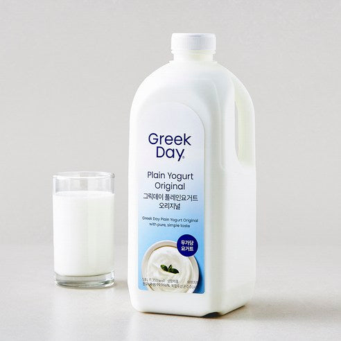 Geurikde Plain Yogurt Original , 1.8 L, 1 Pack (그릭데이 플레인 요거트 오리지널, 1.8L, 1개)
