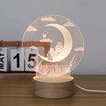 Ateujo LED Akeuril Wonhyeong Mudeudeung , Kkoma Dalnim (아트조 아크릴 원형 무드등 꼬마 달님)