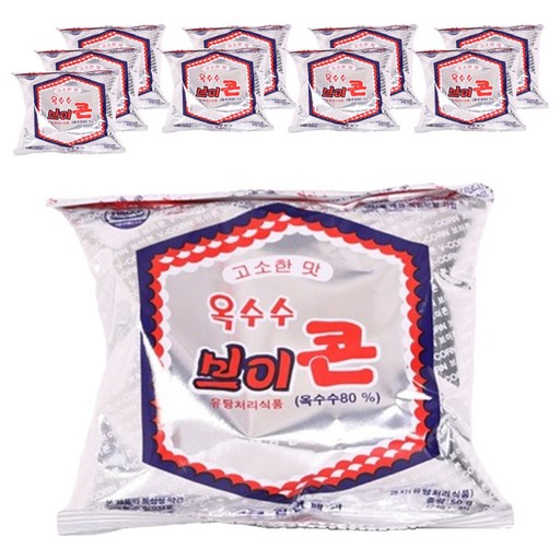 Beukon Oksusu Snack , 50 g, 10 Pack (브콘 옥수수)