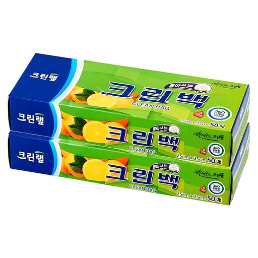 Keurinraep Keurinbaek 25 cm x 35 cm, Jung (M), 50 Pack , 2 Pack (크린랩 크린백 중)