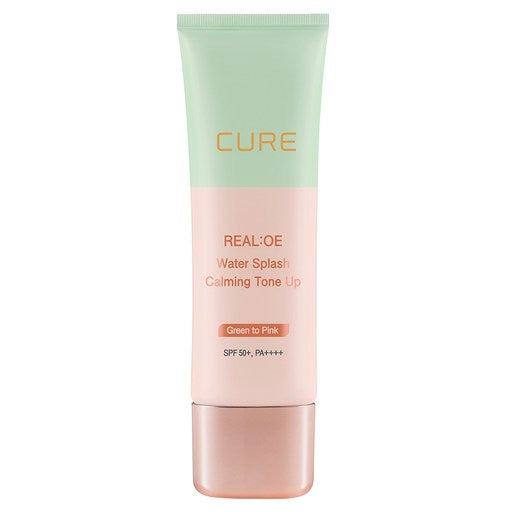 Gimjeongmunal Rasenseu Kyueo Rial Woteo Seupeulraeswi Kaming Toneop Sunscreen SPF 50+ PA++++, 40 g, 1 Pack (김정문알 라센스 큐어 리알 워터 스플래쉬 카밍 톤업)