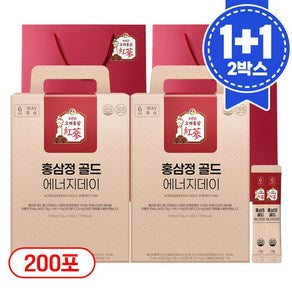 1+1 Red Ginseng Extract Gold 6 Geun 100 Hoebun Large Size Syopingbaek Seonmul Set Neojide , 2 Pack , 1 L (1+1 홍삼정 골드 6년근 프리미엄 100회분 대용량 쇼핑백 선물세트 에너지데이, 2개, 1L)