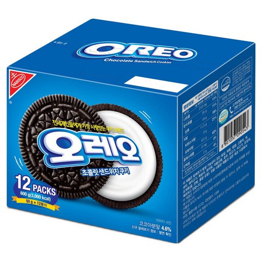 Oreo White Saendeuwichi Cookie , 600 g, 1 Pack (오레오 샌드위치)