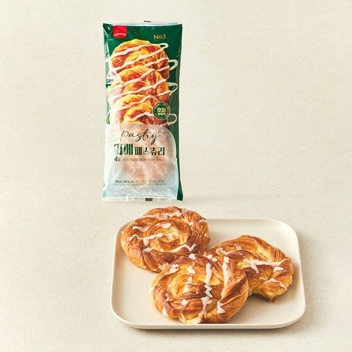 Samrip Balhyo Butter Ttabepaeseuchyuri , 80 g, 4 Pack , 1 Pack (삼립 발효 따베패스츄리)