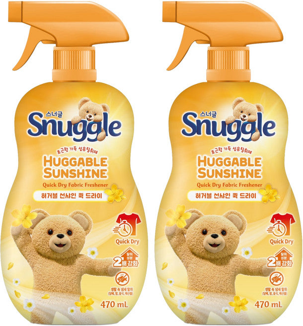 Seuneogeul Heogeobeul Seonsyain Kwik Dry Seomyutalchwije Bonpum , 470 ml, 2 Pack (스너글 허거블 선샤인 퀵 섬유탈취제 본품)