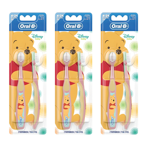 Oralbi Seutejiseu Yeong Infant Pu Chitsol 1 Dangye , Raendeom Balsong , 2 Pack , 3 Pack (오랄비 스테지스 영 푸 칫솔 단계 랜덤 발송)