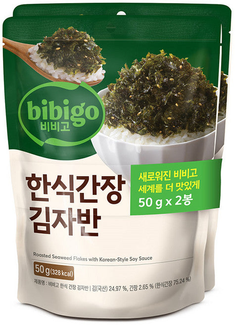 Bibigo Sik Soy Sauce Gimjaban , 50 g, 2 Pack (식 김자반)