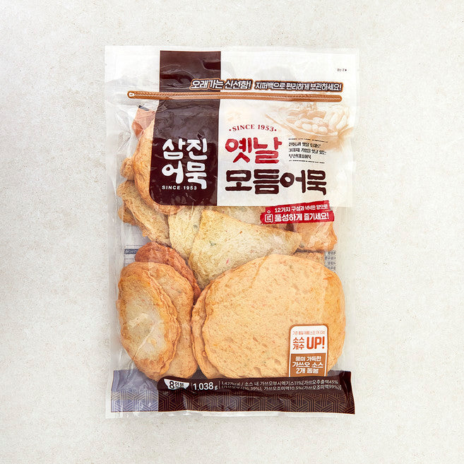 Samjin Fish Cake Yetnalmodeum Fish Cake , 1038 g, 1 Pack (삼진 옛날모듬)