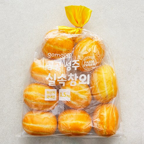 Heukmi 11 brix Watermelon , 5 kg Sang , 1 Pack (곰곰 성주 실속참외, 1.5kg, 1개)