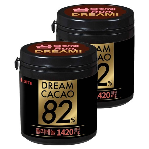 Lotte Welpudeu Deurimkakao 82%, 86 g, 2 Pack (웰푸드 드림카카오)