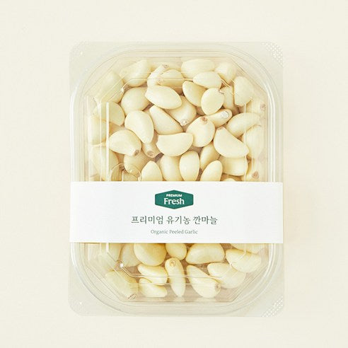 Organic Kkan Garlic , 200 g, 1 Pack (프리미엄 유기농 깐마늘, 200g, 1개)