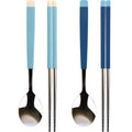 Boreu Junieo 2 In Cutlery , Haneul + Blue , Spoon (2 P) + Chopsticks (2 P), 1 Set (보네르 주니어 2인 수저, 하늘 + 블루, 숟가락(2P) + 젓가락(2P), 1세트)