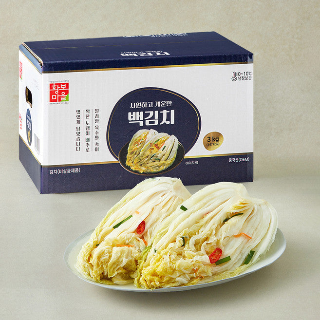 Hwangboma Baek Kimchi , 3 kg, 1 Pack (황보마 백)