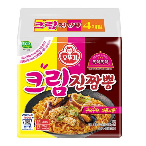 Ottogi Cream Jin Jjamppong 130 g, 4 Pack