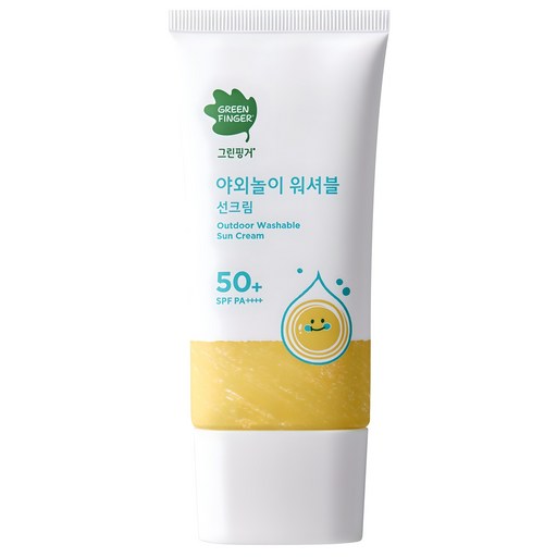 Green Pinggeo Yaoenol Wosyeobeul Sunscreen SPF 50+ PA++++, 80 ml, 1 Pack (핑거 야외놀 워셔블)
