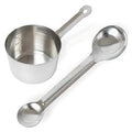 Kalbaekhwajeom Domestic Stainless Gyeryang Cup 200 ml + Nungeumeops Yangjjok Gyeryangseupun , 1 Set (칼백화점 국산 스텐 계량컵 200ml + 눈금없는 양쪽 계량스푼, 1세트)