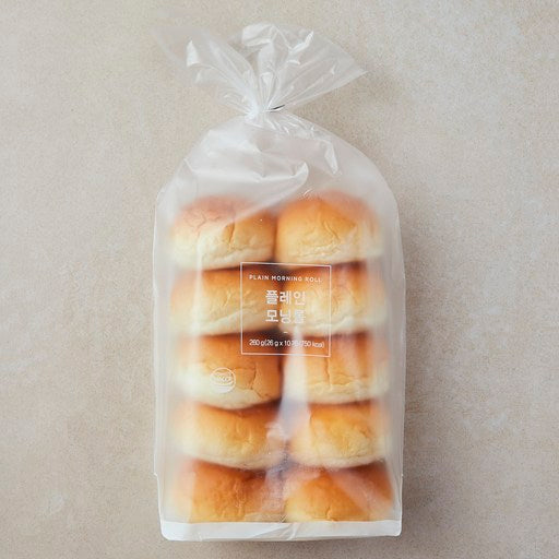 Shilla Bakery Plain Morning Roll 10 Pack , 260 g, 1 Pack