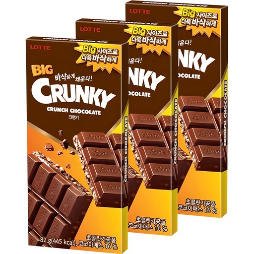 Lotte Je Bik Keureonki , 82 g, 3 Pack (제 빅 크런키)