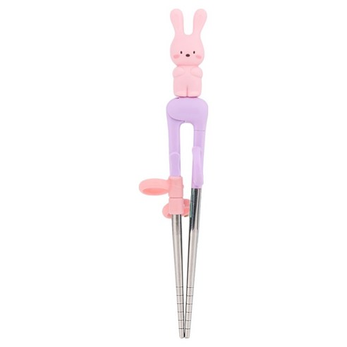 Rilpang Adongyong Deo Stick MAC Seu 1 Dangye Oreunsonyong Stainless Chopsticks , Seunouraebit , 1 Pack (릴팡 아동용 더스틱 맥스 1단계 오른손용 스텐 젓가락, 스노우래빗, 1개)
