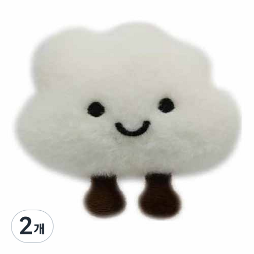 Jebeulrum Gwiyeomppojjak Seonmul Seuma Munggegureum Kiring , Abori , 2 Pack (제블룸 귀염뽀짝 선물 스마 뭉게구름 키링 아보리)