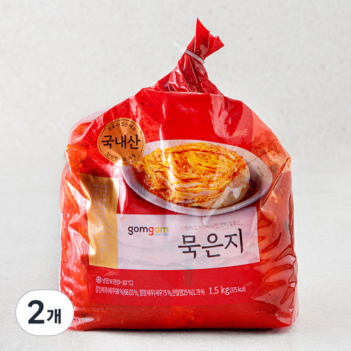 GuamPick Mukeunji , 1.5 kg, 2 Pack (묵은지)