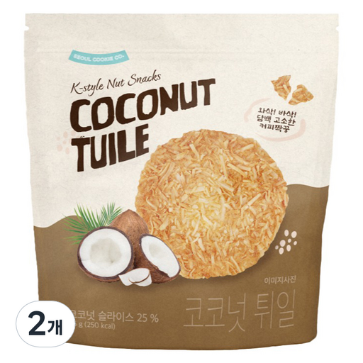 Seoul Cookie Coconut Twi , 2 Pack , 46 g (서울 튀)