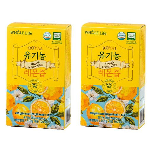 WHOLELIFE Organic Lemon Jeup 14 p, 280 g, 2 Pack (즙)