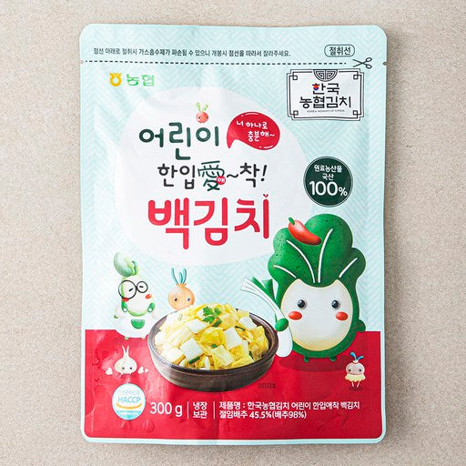 Guk Nonghyup Kimchi Kids Pack Aechak Baek Kimchi , 300 g, 1 Pack (국 애착 백)