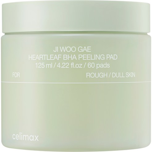 Selri MAC Seu Eoseongcho BHA Jiu Pack Peeling Paedeu , 60 Sheets Pack , 1 Pack (셀리맥스 어성초 BHA 지우개 필링 패드, 60매입, 1개)