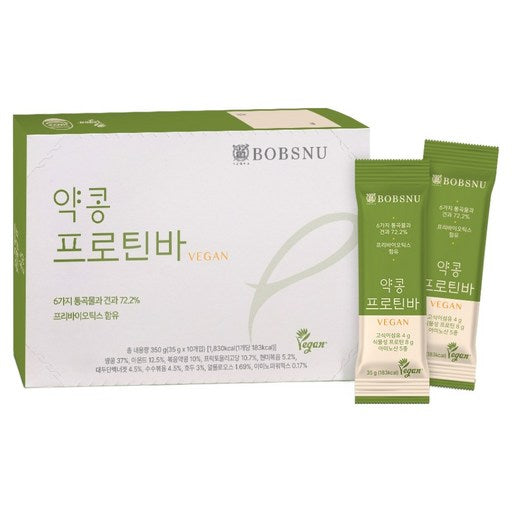 Seouldae Rice Seunu Yakkong Vegan Protein Peutinba 10 p, 350 g, 1 Pack (서울대 스누 약콩 프틴바)