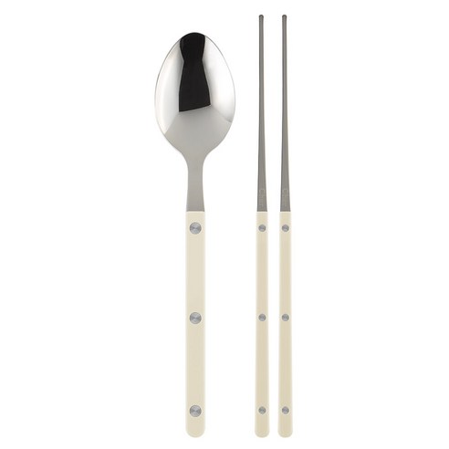 Me Types Obeuje Pareube 1 In Cutlery Set , Abori , Dineo Seupun + Chopsticks , 1 Set (메종오브제 파르베 1인 수저 세트, 아이보리, 디너 스푼 + 젓가락, 1세트)