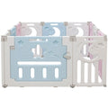 21 Set Giteuraendeu Gangaji Goyang Paseutel Jeopsik Penseu Anjeon Ultari Mun + Ultari 10 p Set , Mikseu ( White + Blue + Pink ), 1 Pack (21세기트랜드 강아지 고양이 파스텔 접이식 펜스 안전 울타리 문 + 울타리 10p 세트, 믹스(화이트 + 블루 + 핑크), 1개)