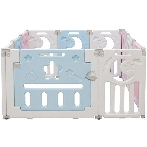 21 Set Giteuraendeu Gangaji Goyang Paseutel Jeopsik Penseu Anjeon Ultari Mun + Ultari 10 p Set , Mikseu ( White + Blue + Pink ), 1 Pack (21세기트랜드 강아지 고양이 파스텔 접이식 펜스 안전 울타리 문 + 울타리 10p 세트, 믹스(화이트 + 블루 + 핑크), 1개)