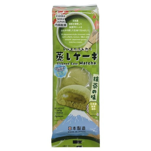 Chioka Set Ka Chokchok Seutimkekeu Malcha Flavor , 160 g, 1 Pack (치오카 카 촉촉 스팀케크 말차)