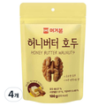 Meogeobon Heoni Butter Ho , 100 g, 4 Pack (머거본 허니버터 호두, 100g, 4개)