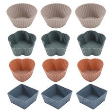Selrektuyu Silrikon Beking Meopin Cup 12 P, Honhap Color , 1 Set (셀렉투유 실리콘 베이킹 머핀컵 12P, 혼합색상, 1세트)