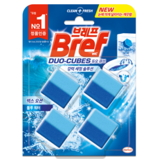 Beurepeu Dyuokyubeu MAC Seu Ocean Byeongi Set Jeongje 4 p, 200 g, 1 Pack (브레프 듀오큐브 맥스 오션 변기 세정제 4p, 200g, 1개)
