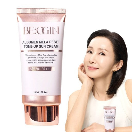Homsyopingwanpantem Jeoninhwa Biojin Albumin Melra Riset Toneop Seon Cream SPF 50+ PA++++, 1 Pack , 50 ml (홈쇼핑완판템 전인화 비오진 알부민 멜라 리셋 톤업 선)