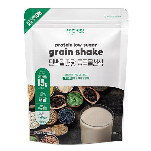 Bidansikdang Danbaekjil Low-Sugar Whole Gokmulseonsik , 1 Pack , 500 g (비단식당 단백질 곡물선식)
