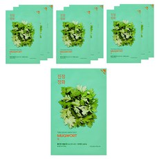 Holika Holika Pyueo Essence Mask Sheet Ssuk , 1 Pack , 10 Pack (홀리카홀리카 퓨어 에센스 마스크시트 쑥, 1개입, 10개)