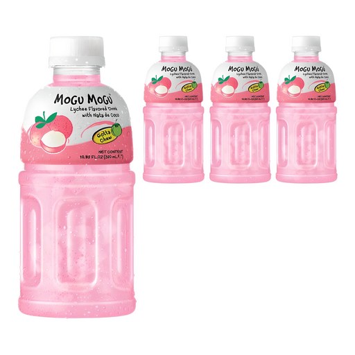 Mogumogu Richi Flavor , 320 ml, 4 Pack (모구모구 리치)