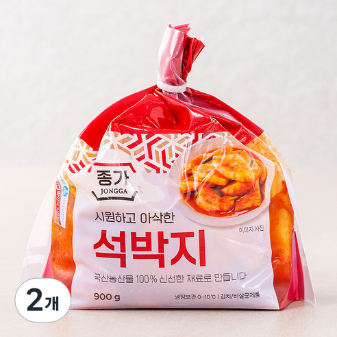 Daesang Jongga Seokbakji , 2 Pack , 900 g (대상 종가 석박지, 2개, 900g)