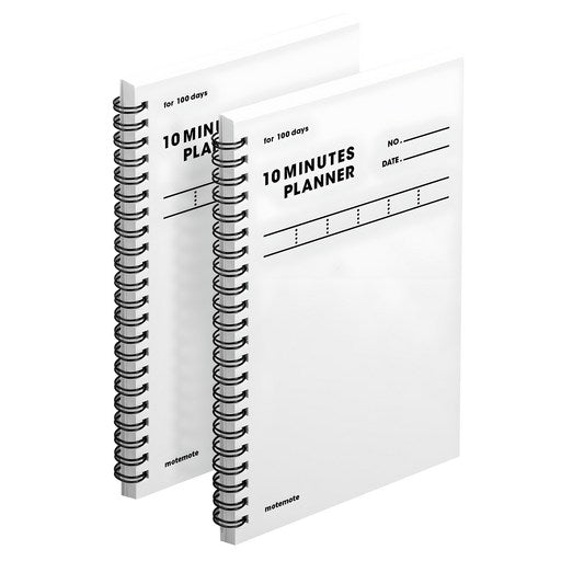Moteumoteu Tenminit Peulraeneo 100 DAYS, White , 2 Pack (모트모트 텐미닛 플래너)